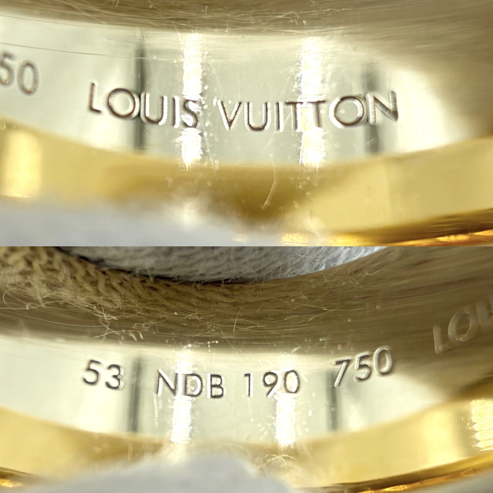LOUIS VUITTON ルイヴィトン 指輪 グランド バーグ アンプラント 18金YG Au750 53サイズ K18イエローゴールド ダイヤモンド 約14号 ユニセックス 約15.8g【中古品】