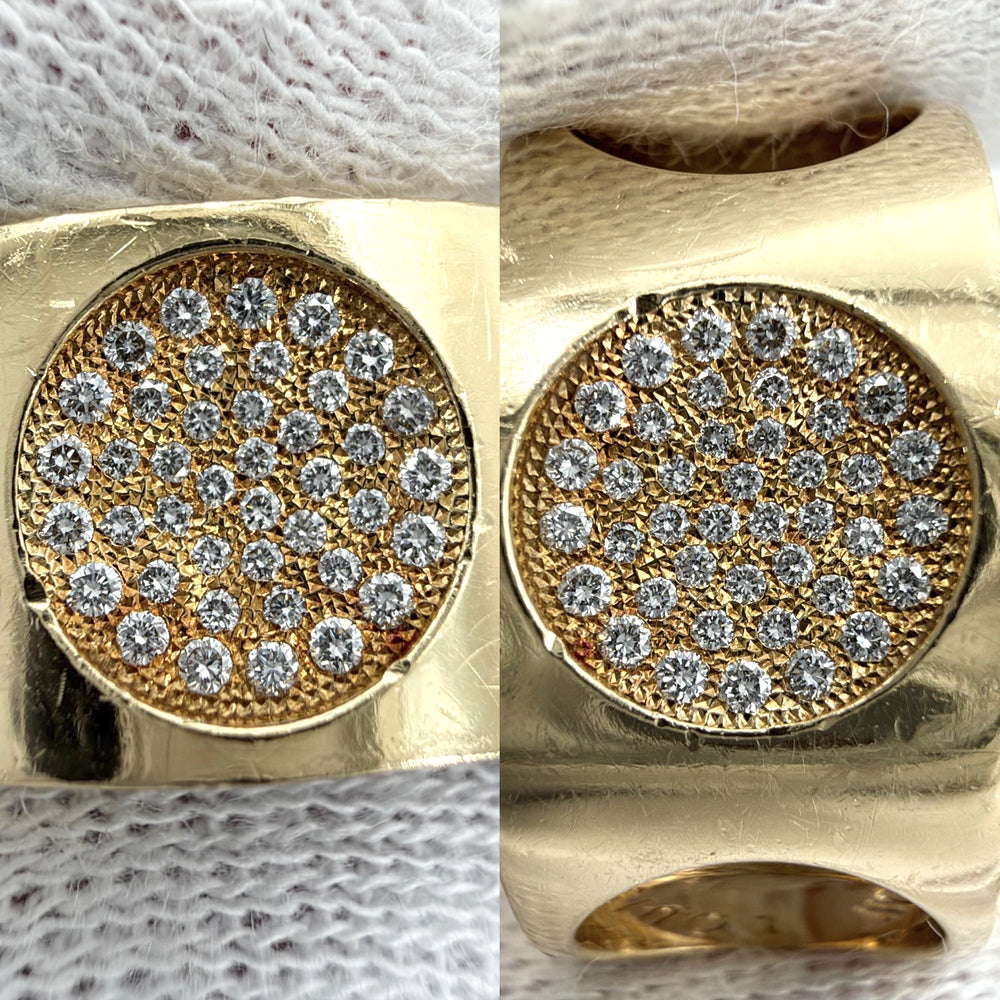 LOUIS VUITTON ルイヴィトン 指輪 グランド バーグ アンプラント 18金YG Au750 53サイズ K18イエローゴールド ダイヤモンド 約14号 ユニセックス 約15.8g【中古品】
