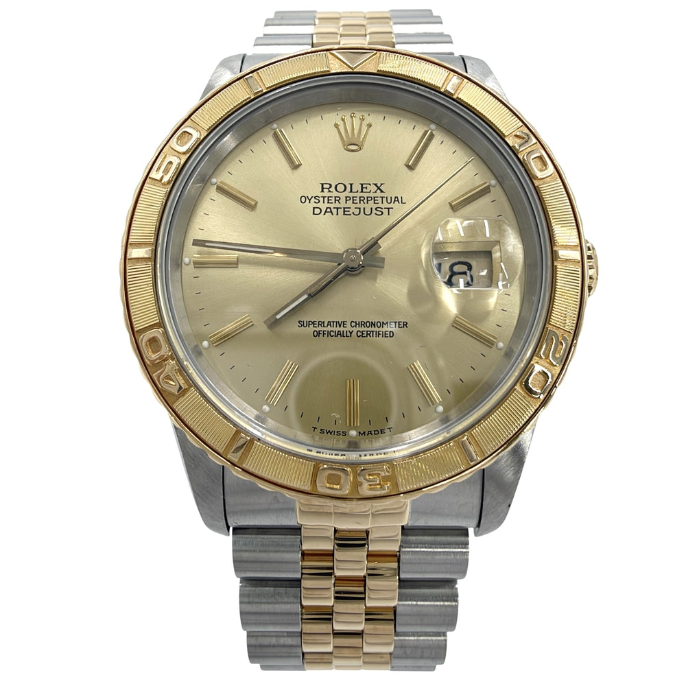 ROLEX ロレックス 腕時計 デイトジャスト サンダーバード 18金 AT シャンパンゴールド文字盤 16263 自動巻き ステンレススチール イエローゴールド メンズ【中古品】