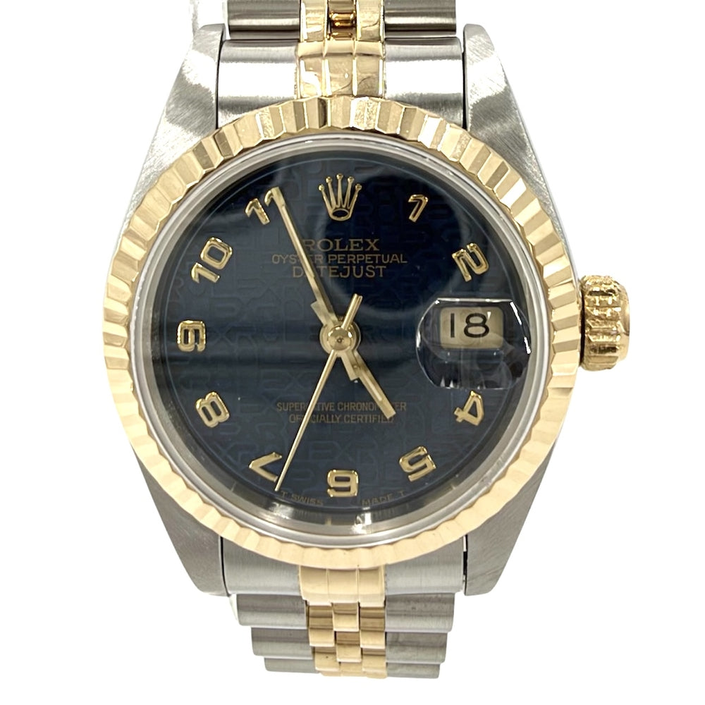ROLEX ロレックス 腕時計 デイトジャスト コンピュータ 18金 AT Cal.2135 69173 自動巻き ステンレススチール イエローゴールド レディース【中古品】