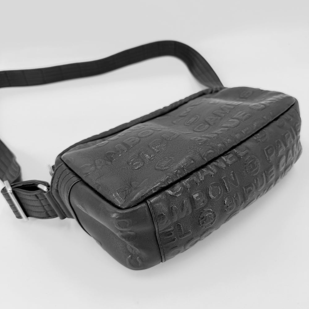 CHANEL シャネル ショルダーバッグ アンリミテッド ロゴ レザー ブラック 黒 ゴールド金具 レディース【中古品】