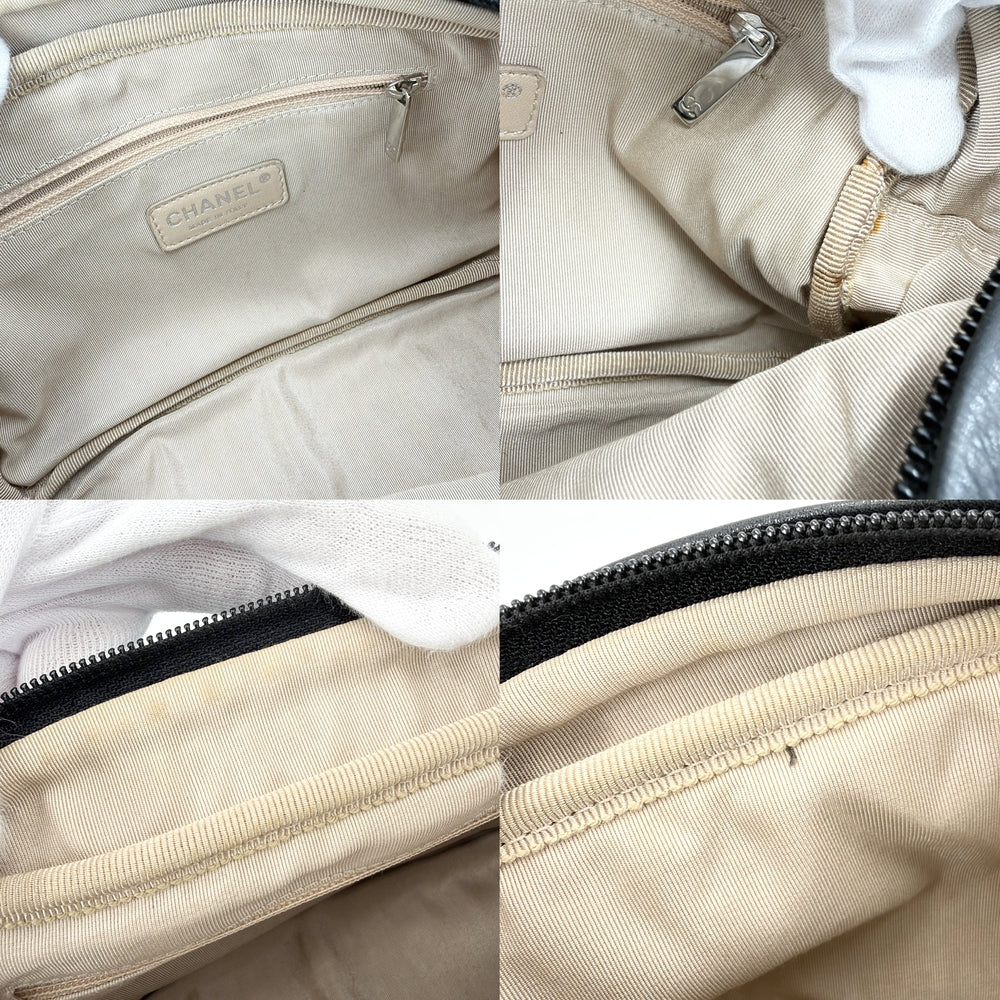CHANEL シャネル ショルダーバッグ アンリミテッド ロゴ レザー ブラック 黒 ゴールド金具 レディース【中古品】