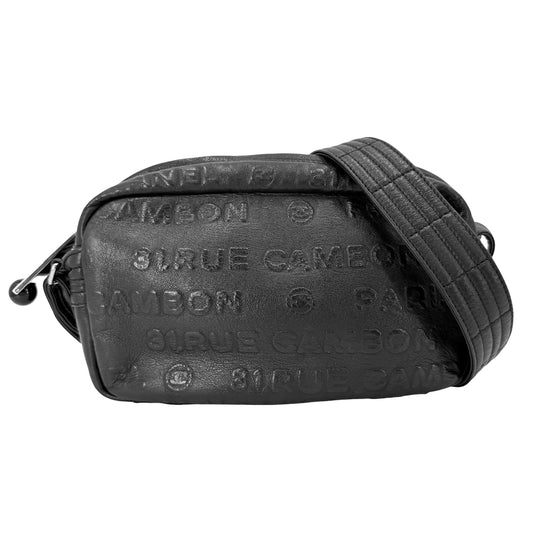 CHANEL シャネル ショルダーバッグ アンリミテッド ロゴ レザー ブラック 黒 ゴールド金具 レディース【中古品】