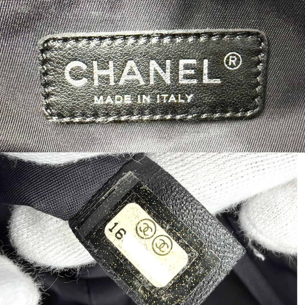 CHANEL シャネル トートバッグ パリビアリッツMM ハンドバッグ ココマーク ココマーク ポーチ付き コーティングキャンバス レザー ブラック 黒 シルバー金具 レディース【中古品】