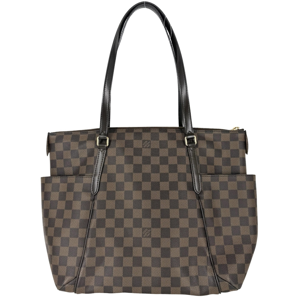 LOUIS VUITTON ルイヴィトン トートバッグ ダミエ トータリーMM ハンドバッグ 鞄 かばん N41281 ダミエキャンバス ブラウン 茶 ゴールド金具 レディース【中古品】