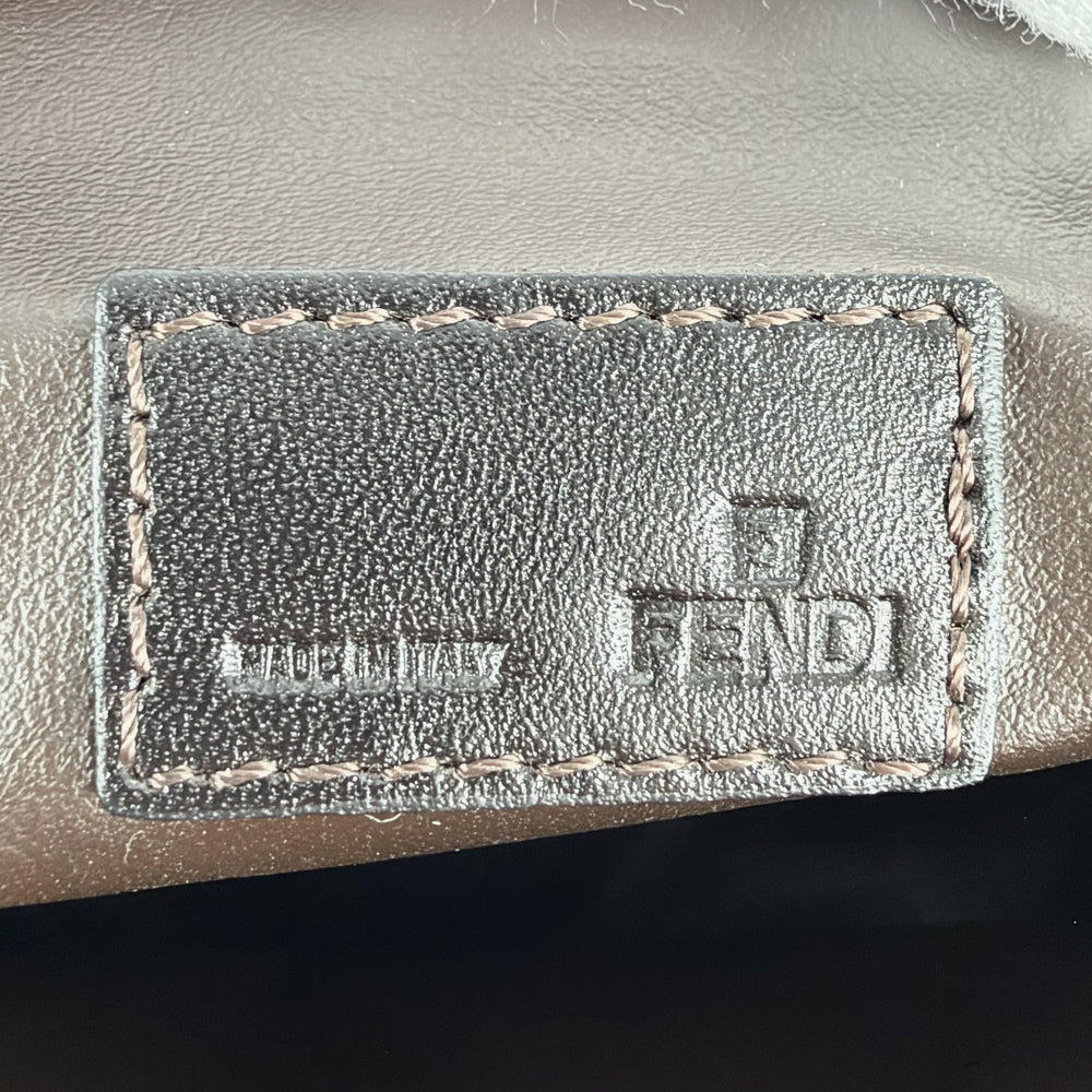 FENDI フェンディ ハンドバッグ ズッキーノ FFロゴ 8N0005 キャンバス レザー ブラウン 茶 ガンメタル金具 レディース【中古品】