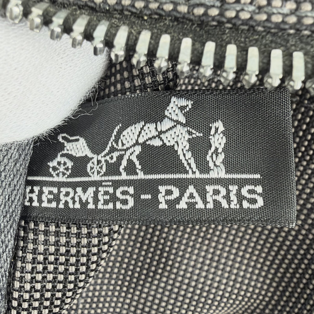HERMES エルメス ハンドバッグ エールライン トートMM トートバッグ メンズ レディース キャンバス グレー シルバー金具 ユニセックス【中古品】