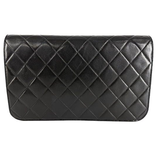 CHANEL シャネル ショルダーバッグ マトラッセ チェーン フルフラップ プッシュロック ココマーク ラムスキン ブラック 黒 ゴールド金具 レディース【中古品】