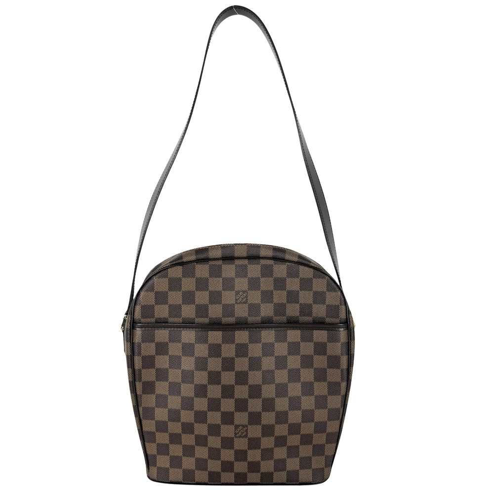 LOUIS VUITTON ルイヴィトン ショルダーバッグ ダミエ イパネマGM N51292 ダミエキャンバス ブラウン 茶 ゴールド金具 レディース【中古品】