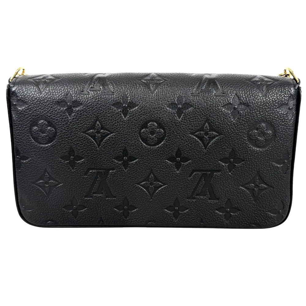 LOUIS VUITTON ルイヴィトン ショルダーバッグ モノグラムアンプラント ポシェットフェリシー チェーンウォレット M64064 レザー ブラック 黒 ゴールド金具 レディース【中古品】
