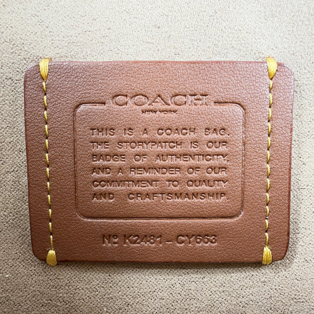 COACH コーチ 2WAY クイン バッグ キルティング ハンドバッグ ショルダーバッグ CY663 レザー ホワイト 白 ゴールド金具 レディース【中古品】