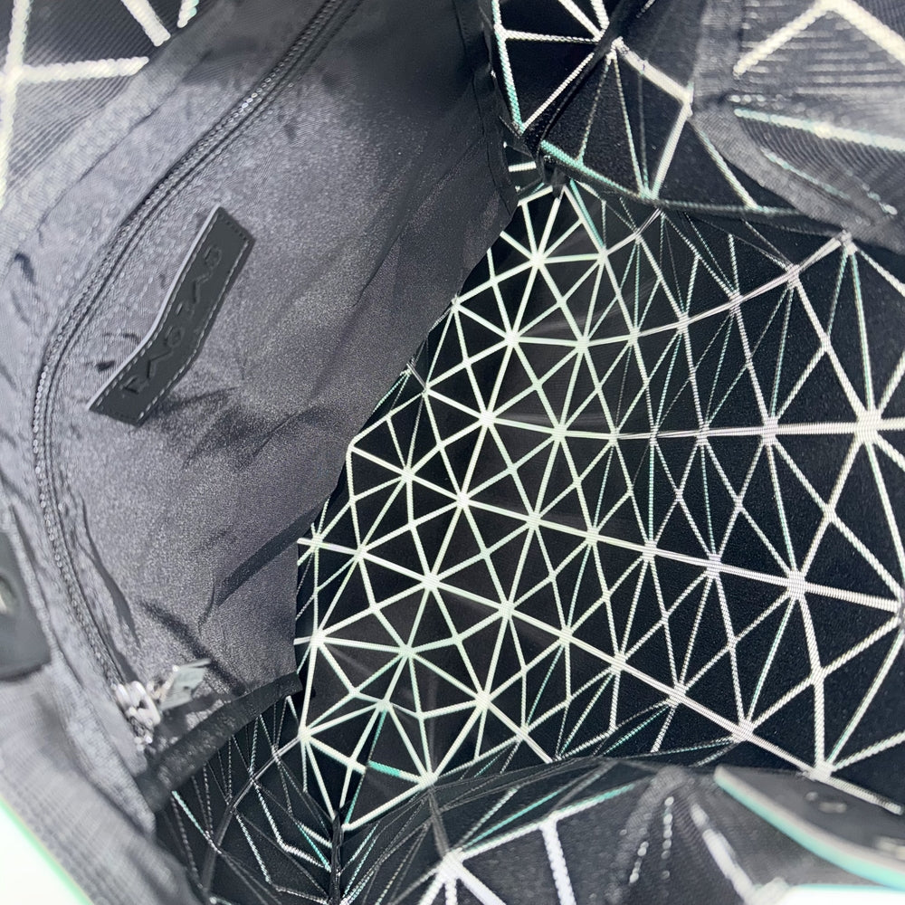ISSEY MIYAKE イッセイミヤケ トートバッグ ハンドバッグ BAOBAO バオバオ BB51-AG441 グリーン 緑 シルバー金具 レディース【中古品】