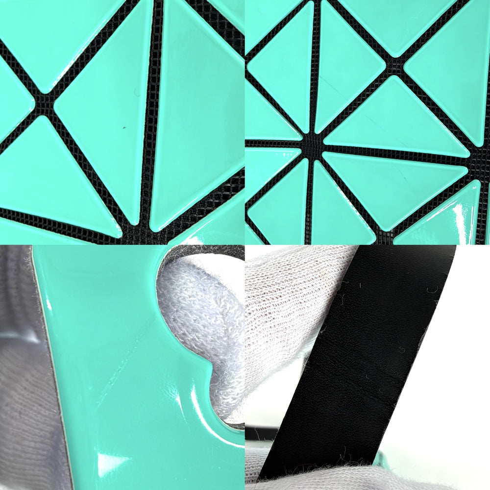 ISSEY MIYAKE イッセイミヤケ トートバッグ ハンドバッグ BAOBAO バオバオ BB51-AG441 グリーン 緑 シルバー金具 レディース【中古品】
