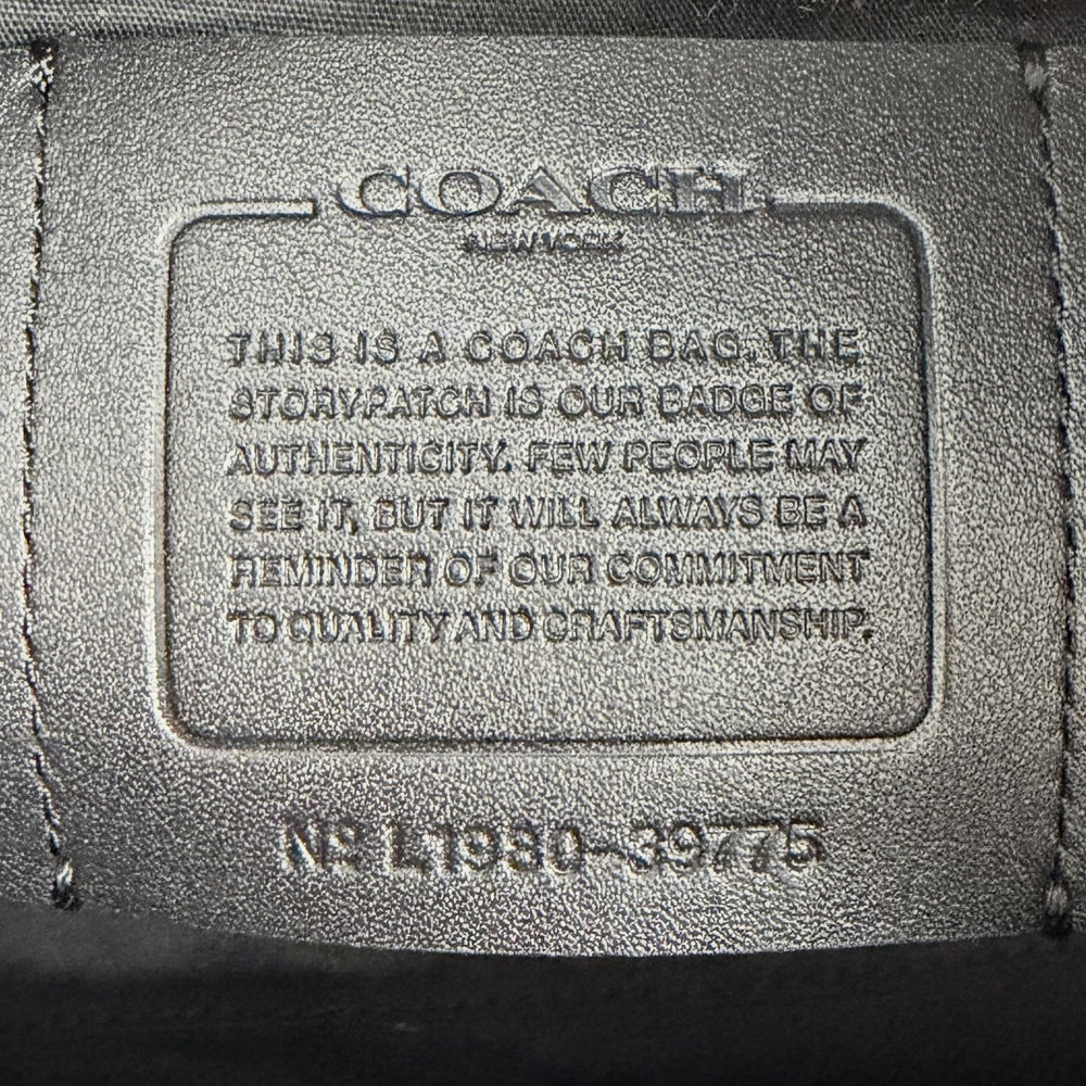 COACH コーチ 2WAY メトロポリタンポートフォリオ ショルダーバッグ ハンドバッグ ビジネスバッグ PVC レザー ブラック 黒 グレー シルバー金具 メンズ【中古品】