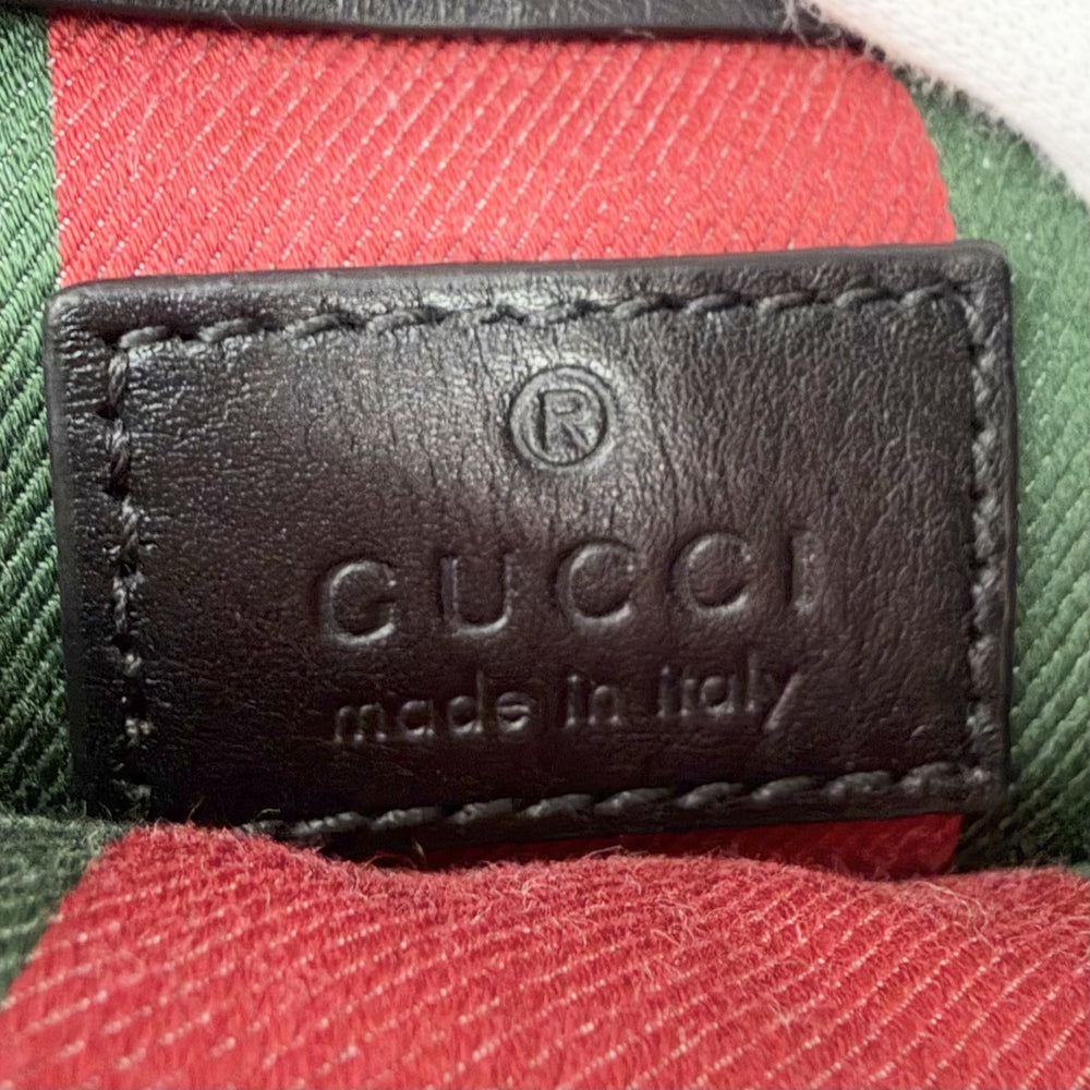 GUCCI グッチ トートバッグ GGエンブレム ミディアム バケットバッグ ハンドバッグ 815103 GGスプリームキャンバス レザー ベージュ ブラック 黒 ゴールド金具 レディース【中古品】