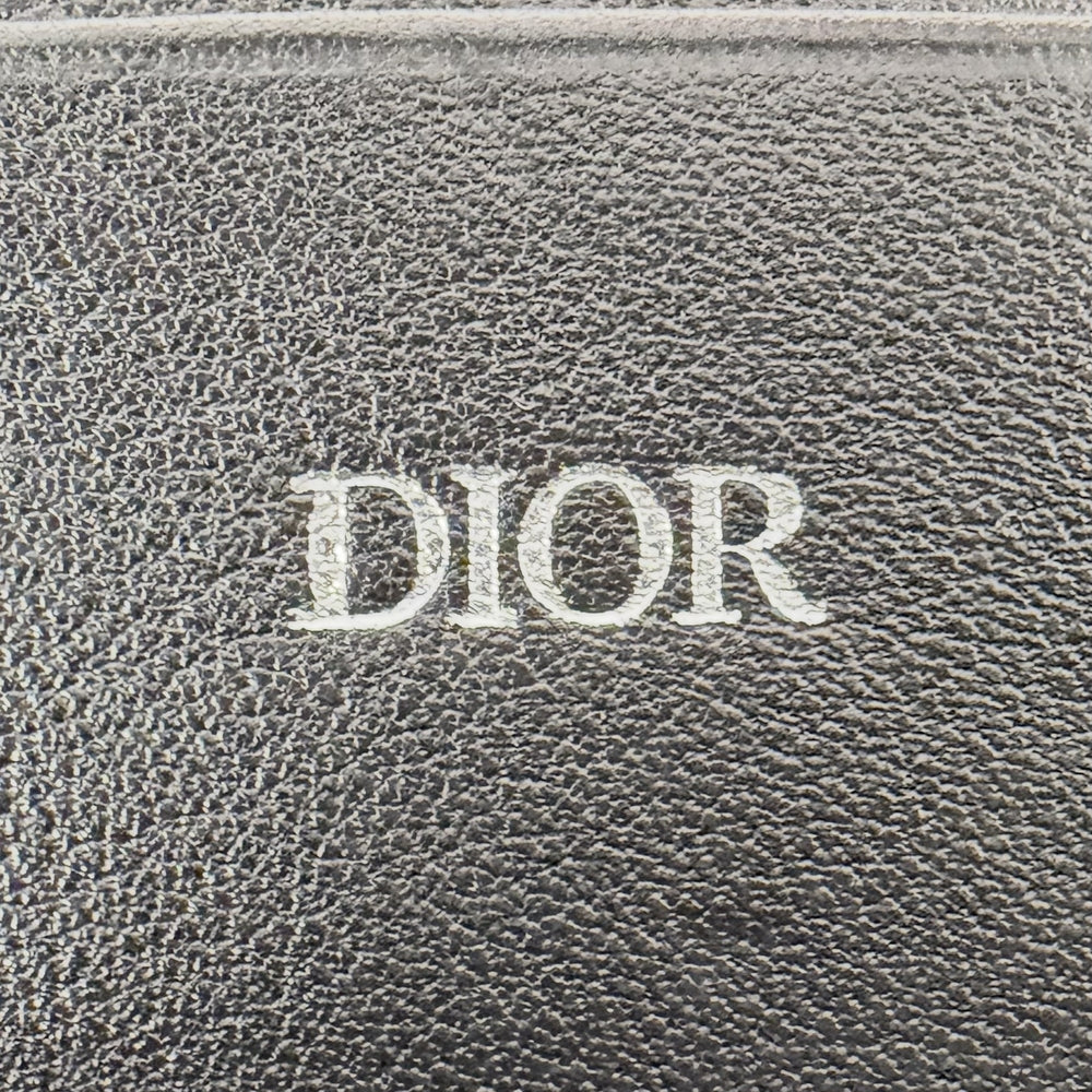 Christian Dior クリスチャンディオール 2WAY オブリーク ディオールロック ハンドバッグ キャンバス レザー ネイビー 紺 シルバー金具 メンズ【中古品】