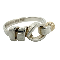 TIFFANY&Co. ティファニー 指輪 フック＆アイ アクセサリー 18金 Au750 シルバー925 K18イエローゴールド 約12.5号 ゴールド シルバー ユニセックス 約2.8g【中古品】