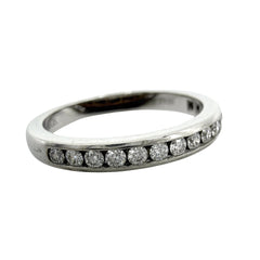 TIFFANY&Co. ティファニー 指輪 ハーフサークル リング ジュエリー アクセサリー ハーフエタニティ Pt950プラチナ ダイヤモンド 約9号 レディース 約3.6g【中古品】