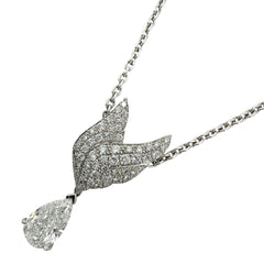 PIAGET ピアジェ ネックレス 羽 ジュエリー アクセサリー Au750 18金WG K18ホワイトゴールド ダイヤモンド シルバー レディース 約8.4g【中古品】
