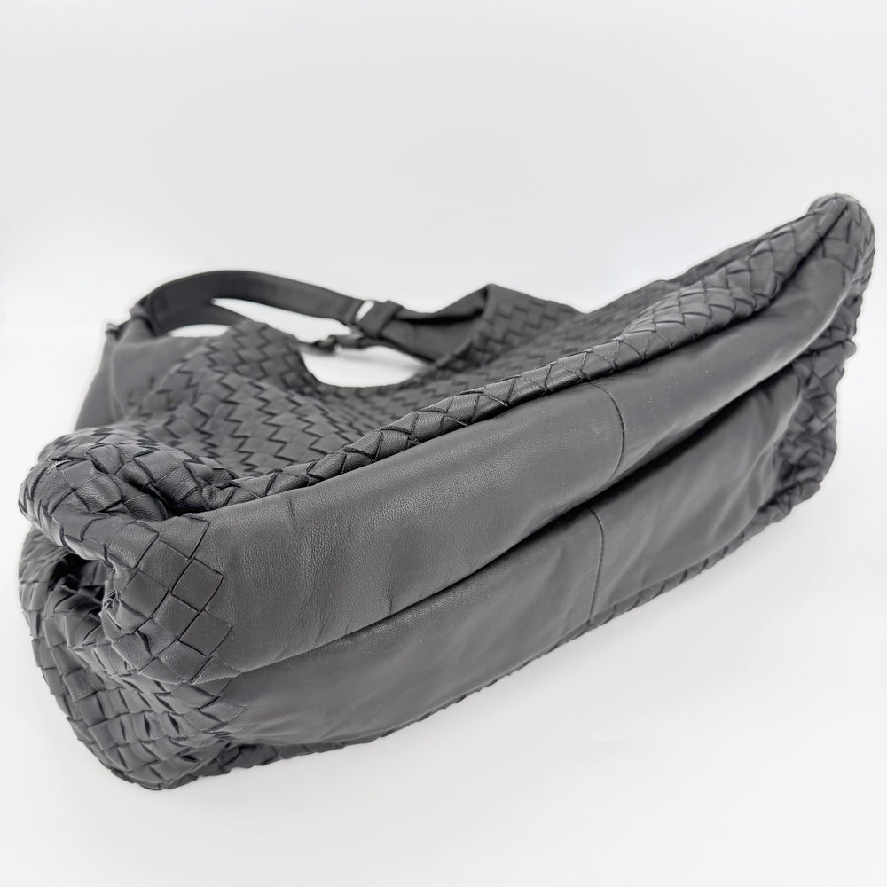 BOTTEGAVENETA ボッテガヴェネタ トートバッグ イントレチャート ワンショルダー カンパーナ メンズ レディース レザー ブラック 黒 ブラック金具 ユニセックス【中古品】