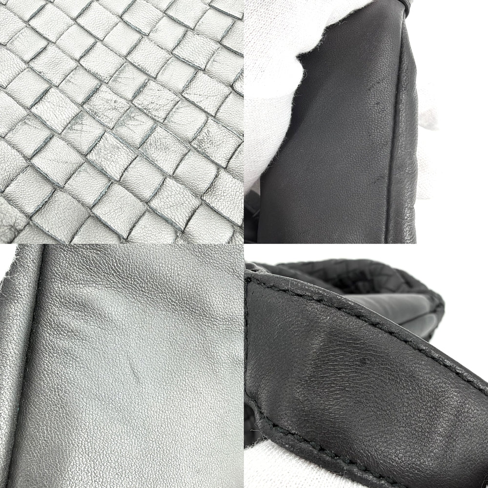 BOTTEGAVENETA ボッテガヴェネタ トートバッグ イントレチャート ワンショルダー カンパーナ メンズ レディース レザー ブラック 黒 ブラック金具 ユニセックス【中古品】