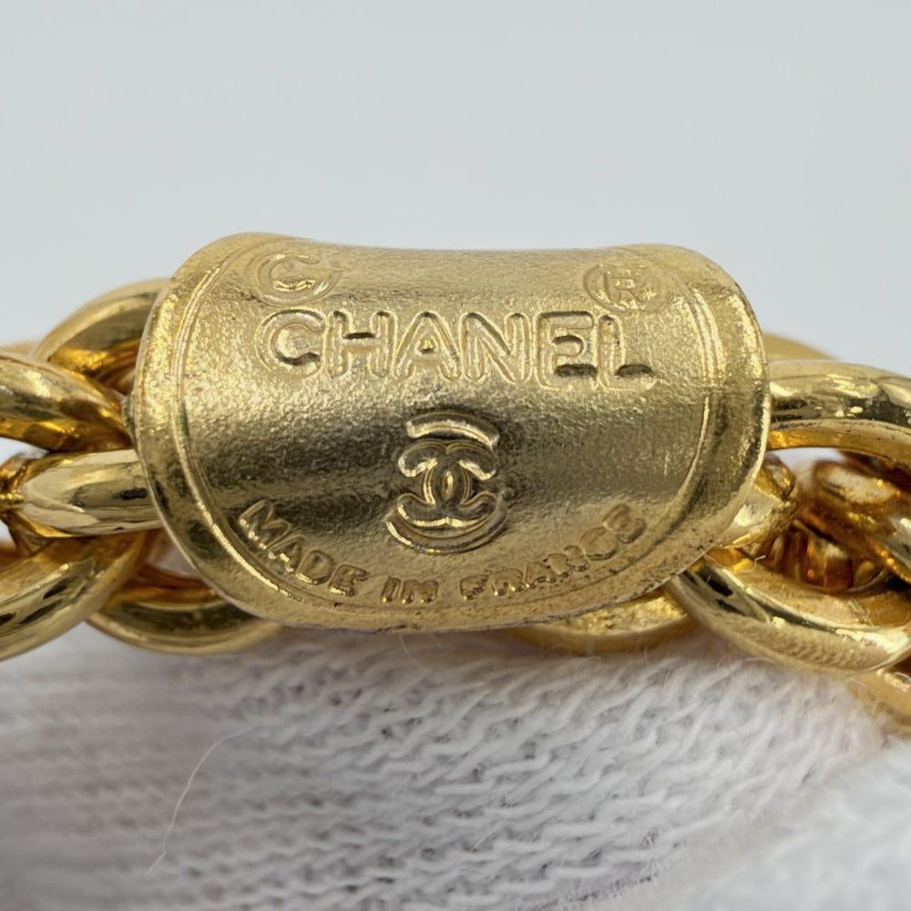 CHANEL シャネル ネックレス ロゴ グリポア アクセサリー GP カラーストーン ゴールド レディース 約121.4g【中古品】