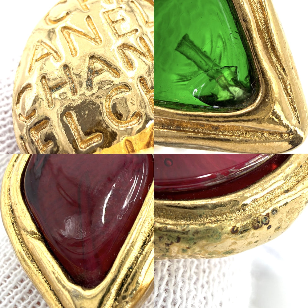 CHANEL シャネル ネックレス ロゴ グリポア アクセサリー GP カラーストーン ゴールド レディース 約121.4g【中古品】