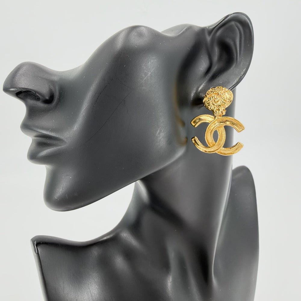 CHANEL シャネル イヤリング ココマーク アクセサリー ヴィンテージ GP 95A レディース 約12.7g 1995年【中古品】