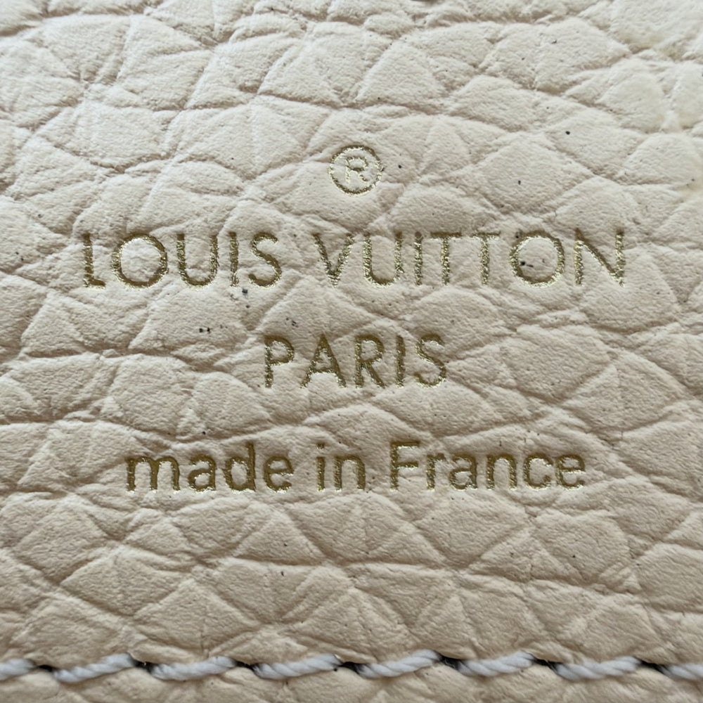 LOUIS VUITTON ルイヴィトン 2WAY カプシーヌMM ハンドバッグ ワイルドアットハート ショルダーバッグ M58575 レザー ベージュ ブラウン 茶 ゴールド金具 レディース【中古品】