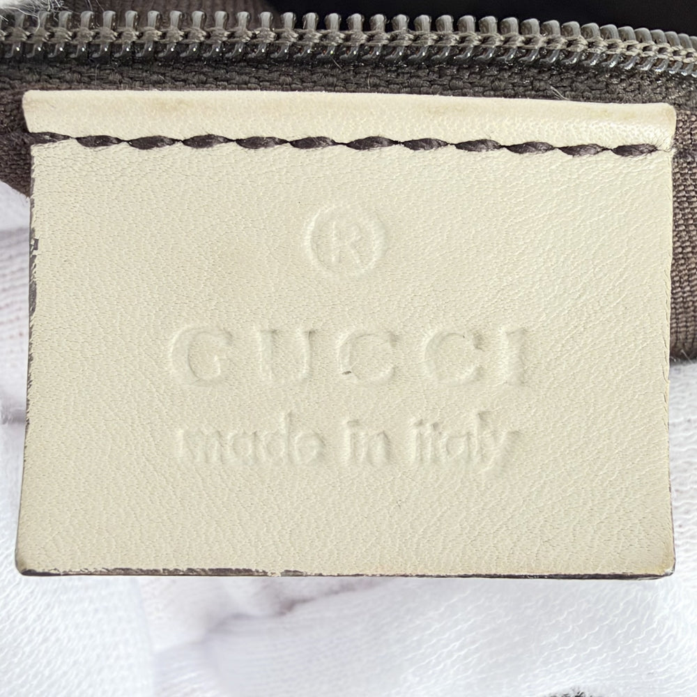 GUCCI グッチ ハンドバッグ ワンショルダー 169947 GGキャンバス レザー ベージュ アイボリー ゴールド金具 レディース【中古品】