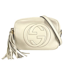 GUCCI グッチ ショルダーバッグ ソーホー タッセル インターロッキングG 308364 レザー アイボリー シルバー金具 レディース【中古品】