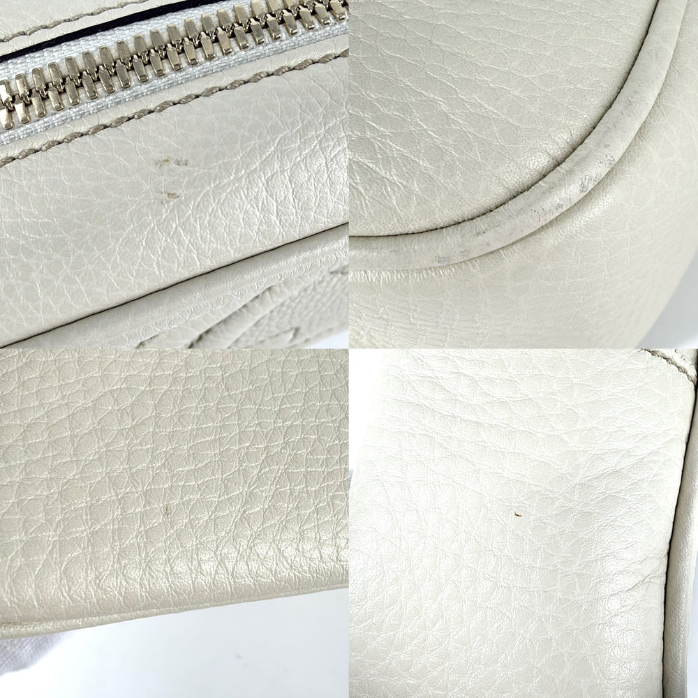 GUCCI グッチ ショルダーバッグ ソーホー タッセル インターロッキングG 308364 レザー アイボリー シルバー金具 レディース【中古品】