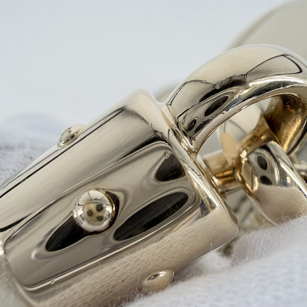 GUCCI グッチ ショルダーバッグ ソーホー タッセル インターロッキングG 308364 レザー アイボリー シルバー金具 レディース【中古品】