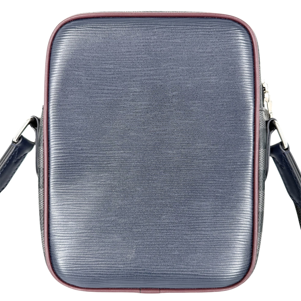 LOUIS VUITTON ルイヴィトン ショルダーバッグ ダヌーブ M55100 ダミエグラフィットキャンバス ブラック 黒 イエロー シルバー金具 メンズ【中古品】