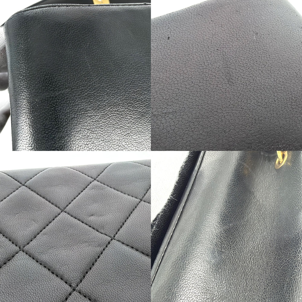 CHANEL シャネル ショルダーバッグ チェーンショルダーバッグ ココマーク ラムスキン ブラック 黒 ゴールド金具 レディース【中古品】