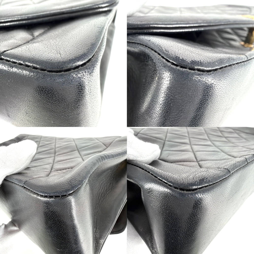 CHANEL シャネル ショルダーバッグ チェーンショルダーバッグ ココマーク ラムスキン ブラック 黒 ゴールド金具 レディース【中古品】