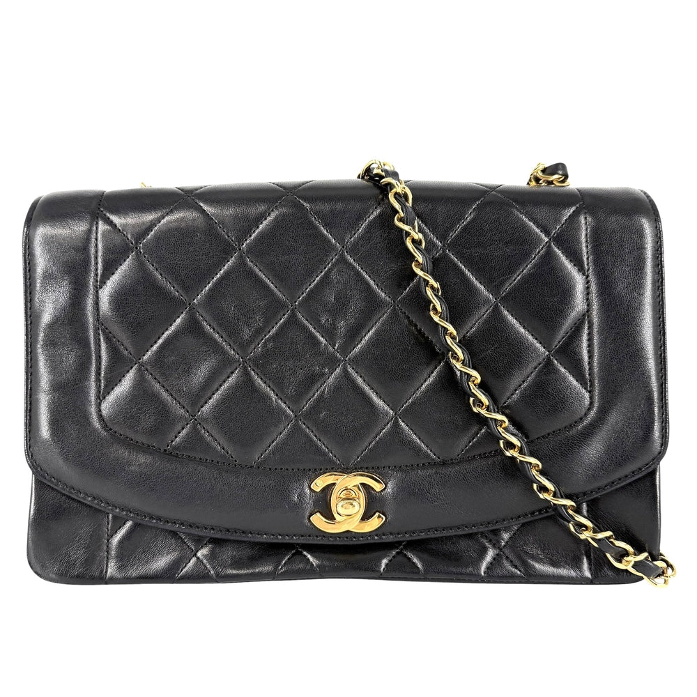 CHANEL シャネル ショルダーバッグ チェーンショルダーバッグ ココマーク ラムスキン ブラック 黒 ゴールド金具 レディース【中古品】
