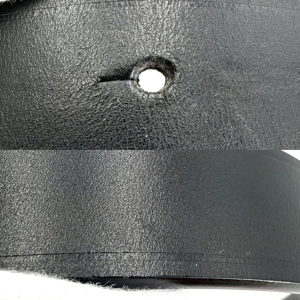 BALENCIAGA バレンシアガ ベルト BB ラージ ベルト 570370 レザー ブラック 黒 ブラック金具 メンズ【中古品】