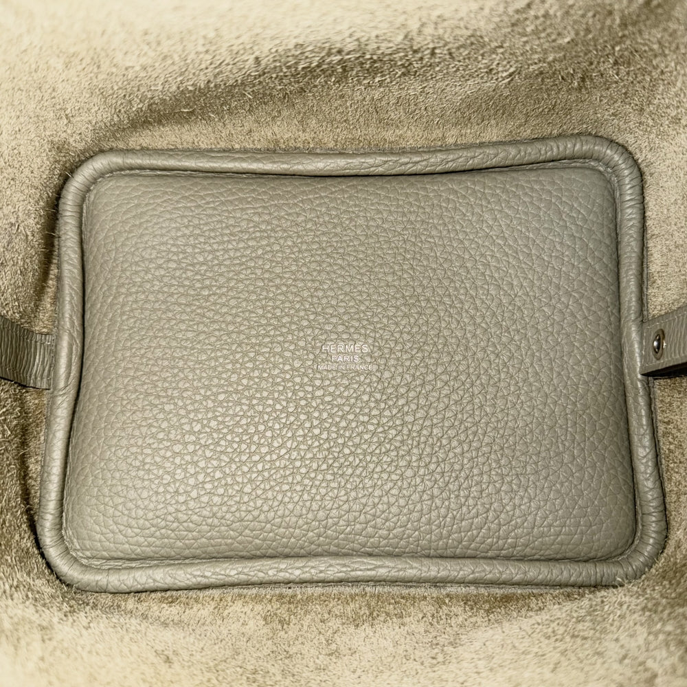 HERMES エルメス ハンドバッグ ピコタンロックPM カーキ B刻印 トゴ クレ シルバー金具 レディース 2023年【中古品】