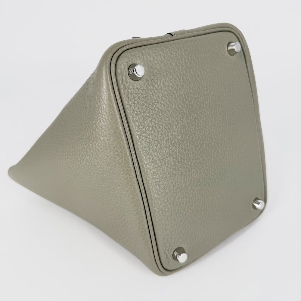 HERMES エルメス ハンドバッグ ピコタンロックPM カーキ B刻印 トゴ クレ シルバー金具 レディース 2023年【中古品】