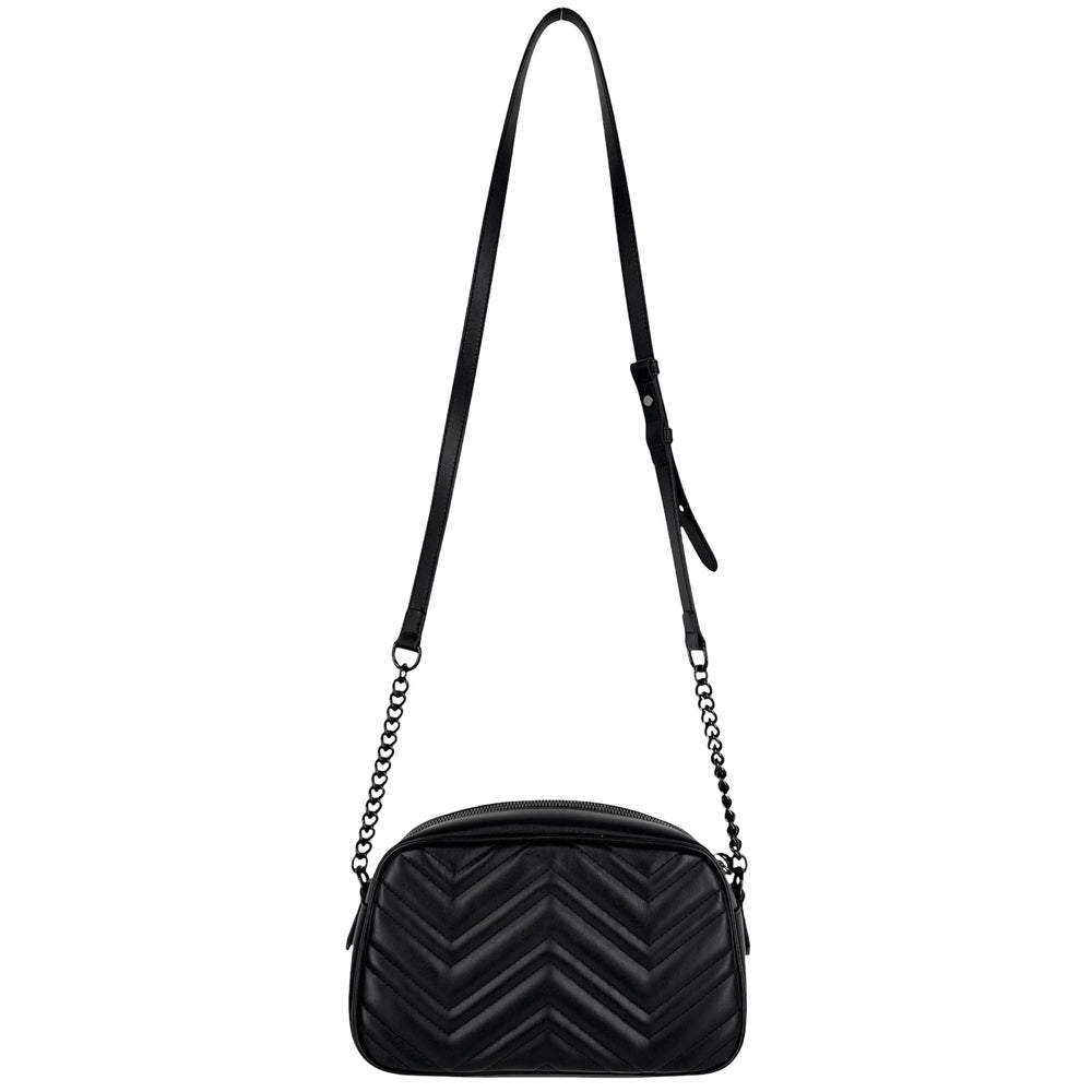 GUCCI グッチ ショルダーバッグ GGマーモント スモール カメラバッグ キルティング 447632 レザー ブラック 黒 ブラック金具 レディース【中古品】