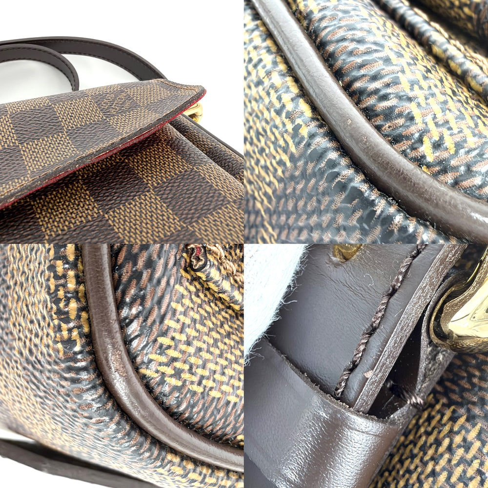 LOUIS VUITTON ルイヴィトン 2WAY ラヴェッロGM ショルダーバッグ ハンドバッグ N60006 ダミエキャンバス ブラウン 茶 ゴールド金具 レディース【中古品】