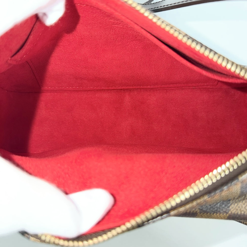 LOUIS VUITTON ルイヴィトン 2WAY ラヴェッロGM ショルダーバッグ ハンドバッグ N60006 ダミエキャンバス ブラウン 茶 ゴールド金具 レディース【中古品】