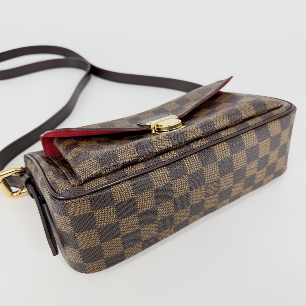 LOUIS VUITTON ルイヴィトン 2WAY ラヴェッロGM ショルダーバッグ ハンドバッグ N60006 ダミエキャンバス ブラウン 茶 ゴールド金具 レディース【中古品】