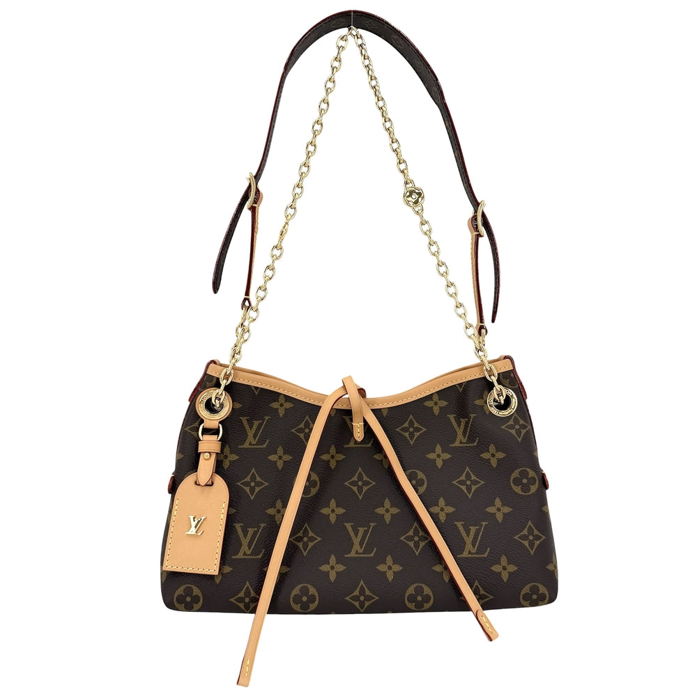 LOUIS VUITTON ルイヴィトン ショルダーバッグ キャリーオール BB チェーン M13014 モノグラムキャンバス ブラウン 茶 ゴールド金具 レディース【中古品】