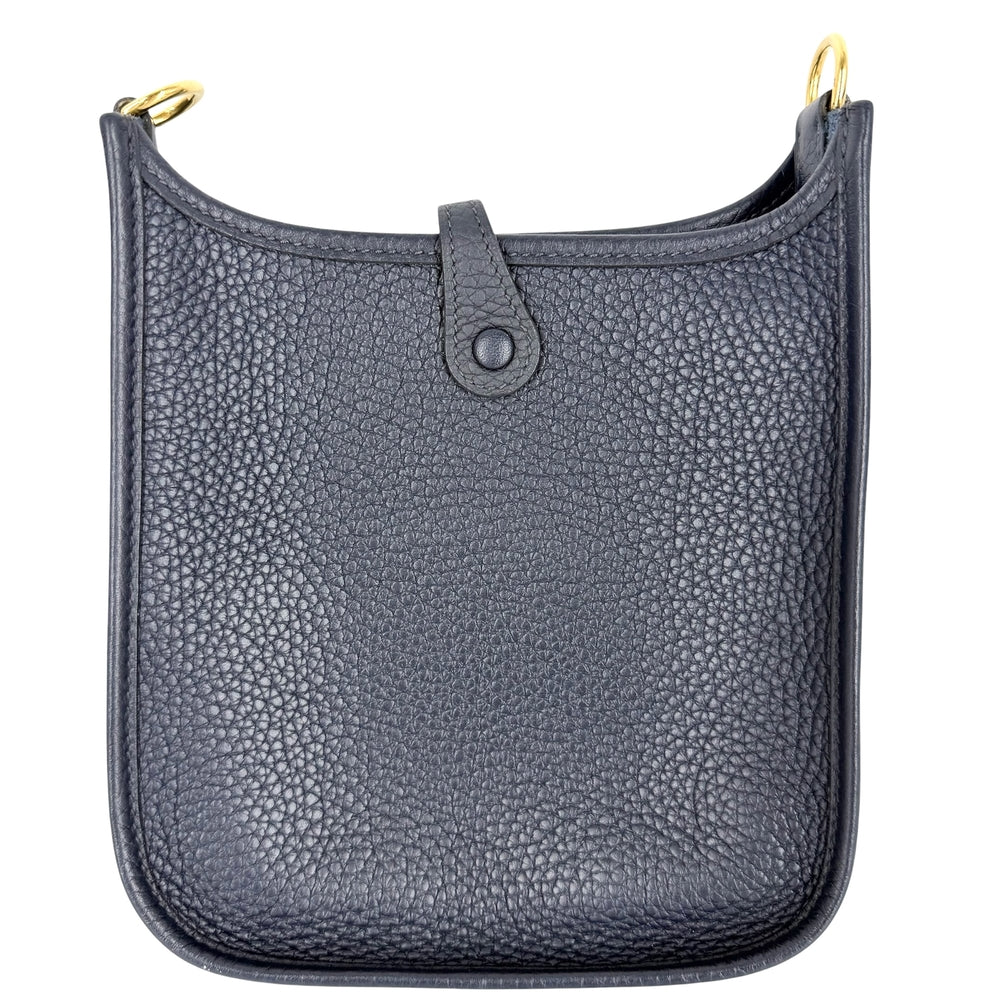 HERMES エルメス ショルダーバッグ エブリンTPM アマゾン ポシェット 小さめ Z刻印 レザー ネイビー 紺 ゴールド金具 レディース 2021年【中古品】