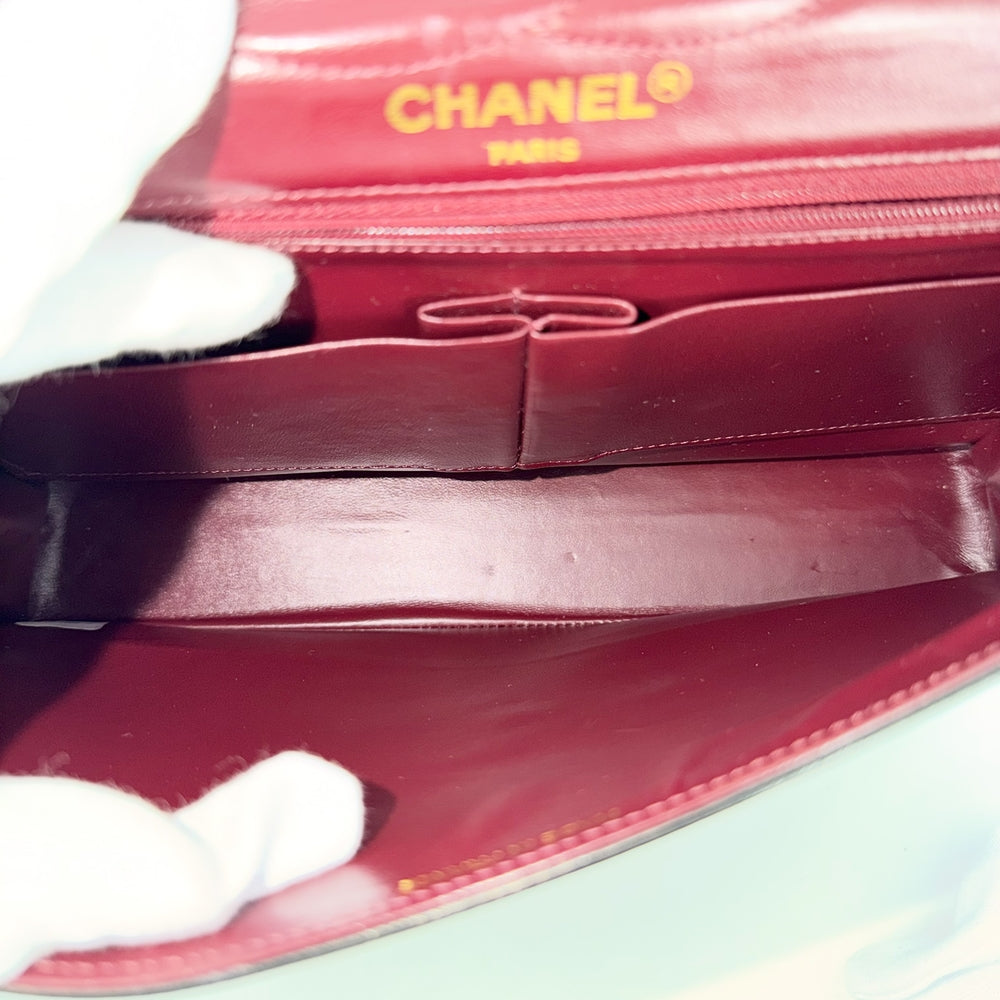 CHANEL シャネル ショルダーバッグ パリ限定マトラッセ ダブルフラップ ダブルチェーン ラムスキン ブラック 黒 ゴールド×シルバー金具 レディース【中古品】