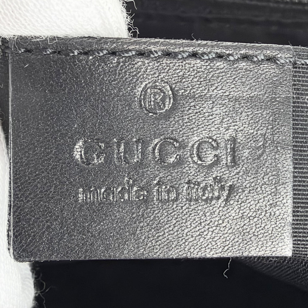 GUCCI グッチ ハンドバッグ セミショルダーバッグ 32160 GGキャンバス レザー ブラック 黒 ゴールド金具 レディース【中古品】