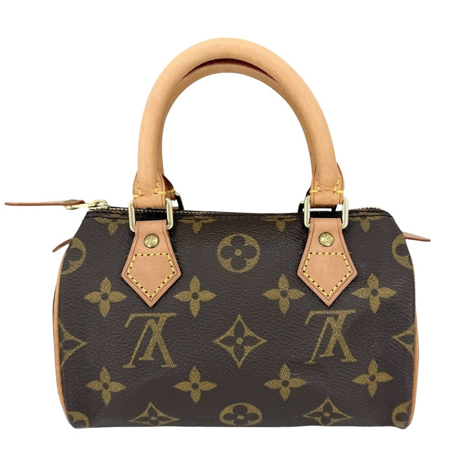LOUIS VUITTON ルイヴィトン ハンドバッグ ミニスピーディ ミニハンドバッグ M41534 モノグラムキャンバス ブラウン 茶 ゴールド金具 レディース【中古品】