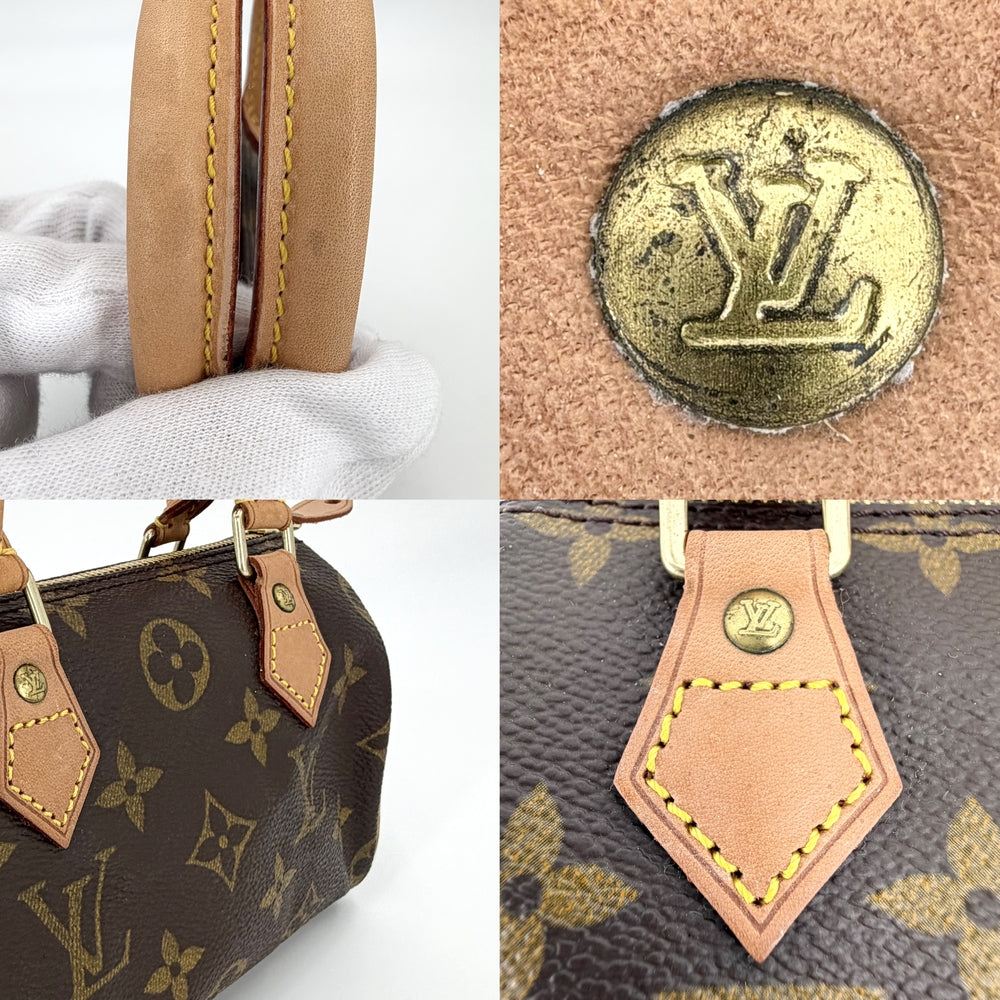 LOUIS VUITTON ルイヴィトン ハンドバッグ ミニスピーディ ミニハンドバッグ M41534 モノグラムキャンバス ブラウン 茶 ゴールド金具 レディース【中古品】